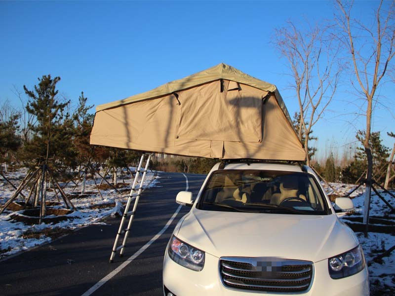 विस्तार स्टेनलेस स्टील पोल सामग्री के साथ 4x4 छत शीर्ष तम्बू तह