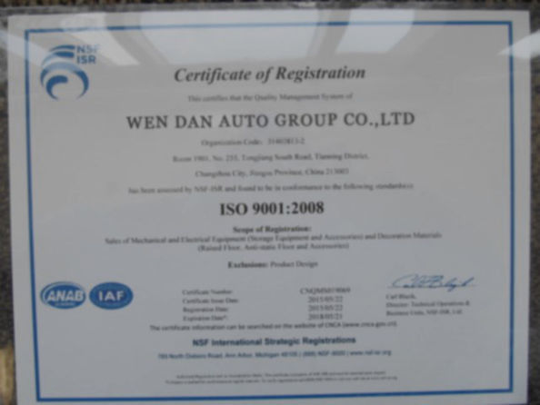चीन Zangoo Auto Group Co., Ltd प्रमाणपत्र